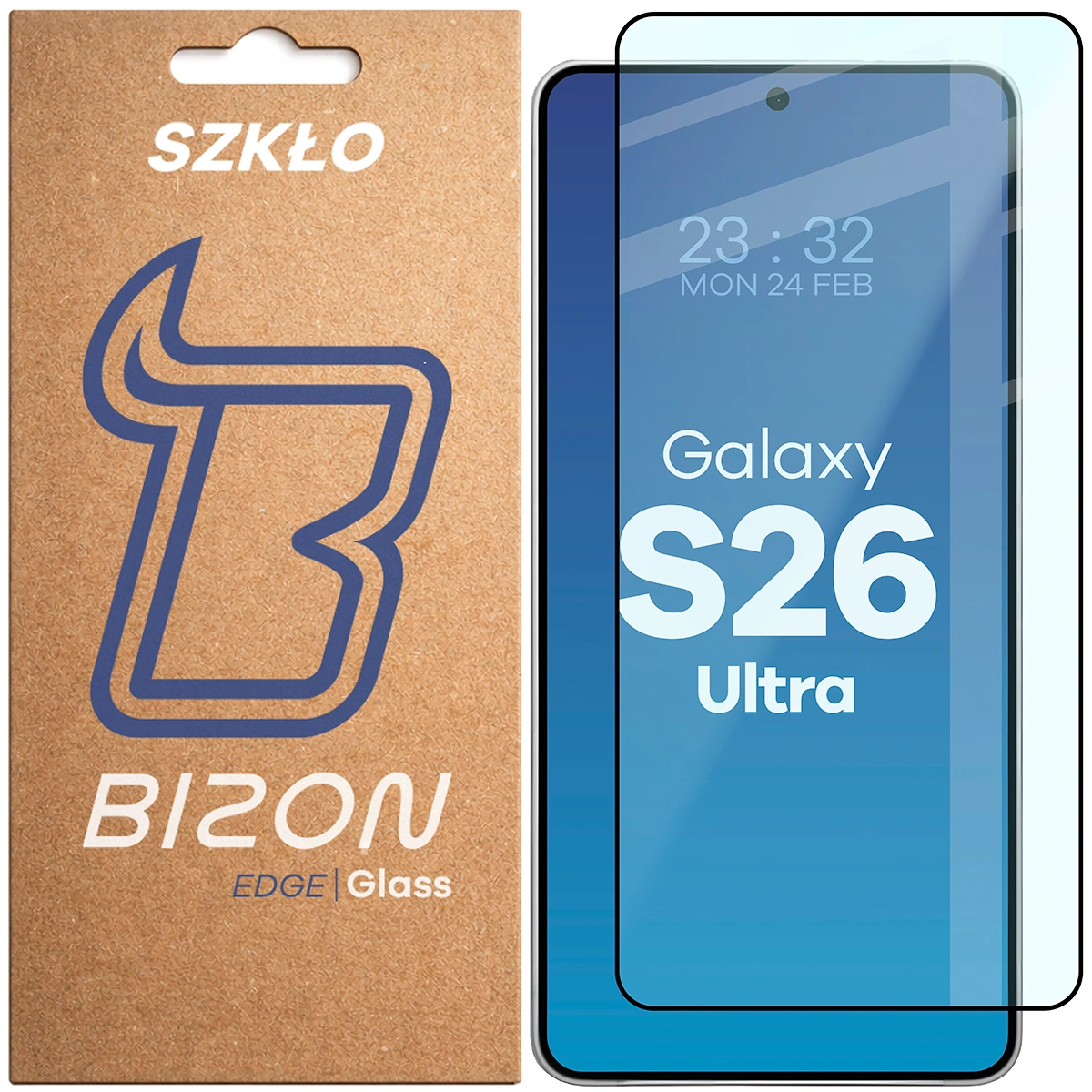 Szkło hartowane na cały ekran Bizon Glass Edge dla Samsung Galaxy S26 Ultra
